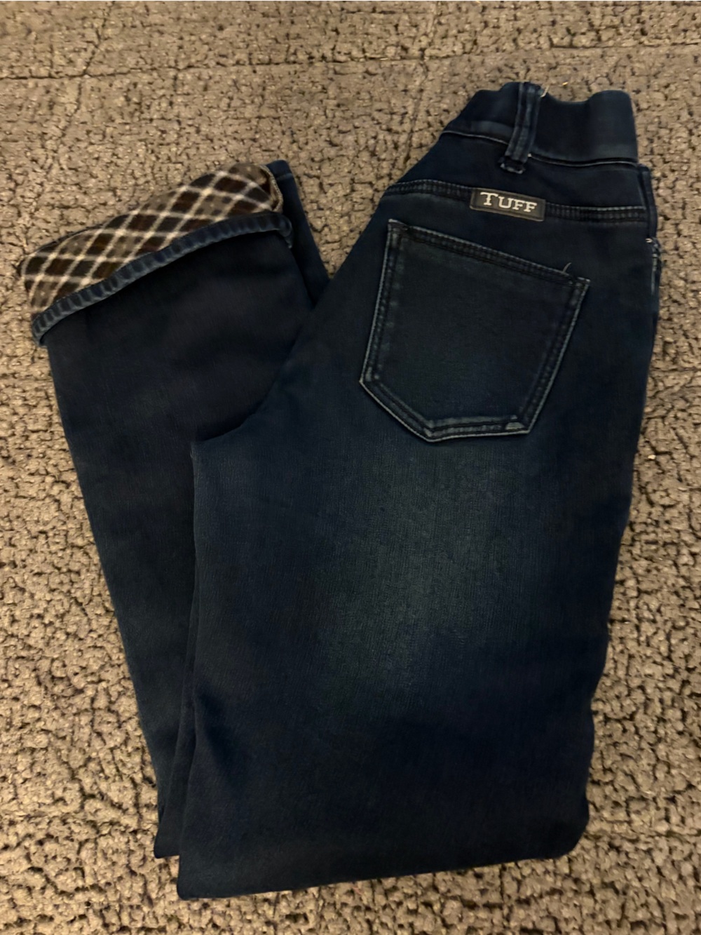 Cowgirl Tuff Flannel Lined Dark Blue Denim Jeans